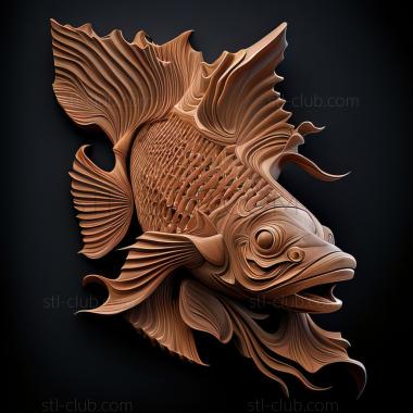 3D model st Common horned body fish (STL)